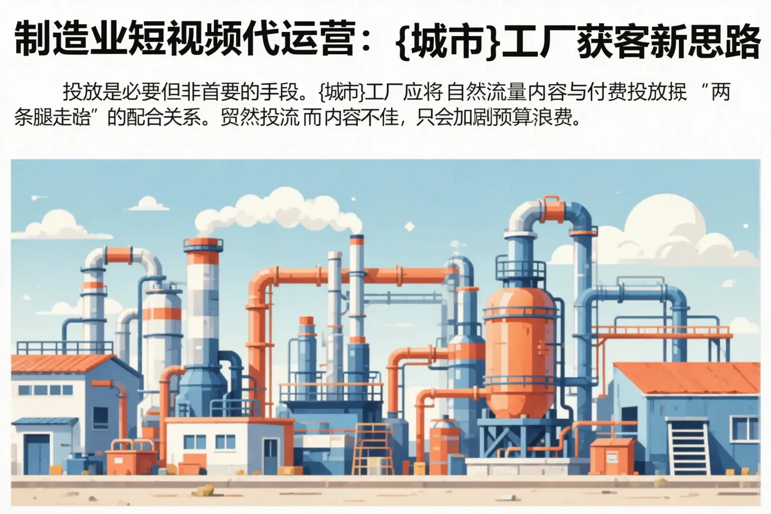 制造业短视频代运营:利津工厂获客新思路